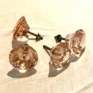 Light Pink Faux Glass Knobs